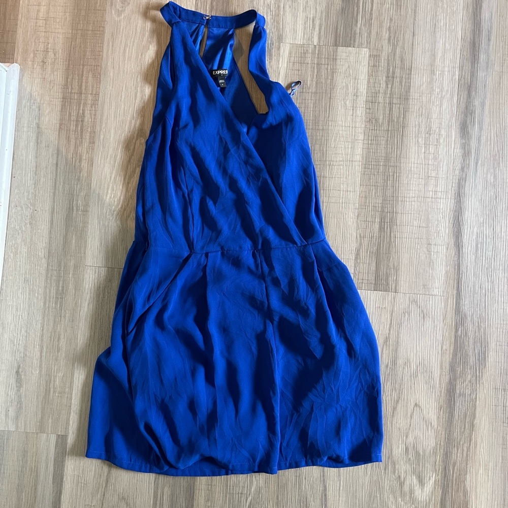 Royal blue romper with pockets